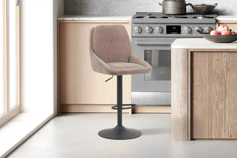 Chaise de Bar Pivotante SABA en Tissu Sable - 50 x 60 cm ROUSSEAU