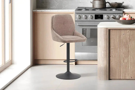 Chaise de Bar Pivotante SABA en Tissu Sable - 50 x 60 cm ROUSSEAU