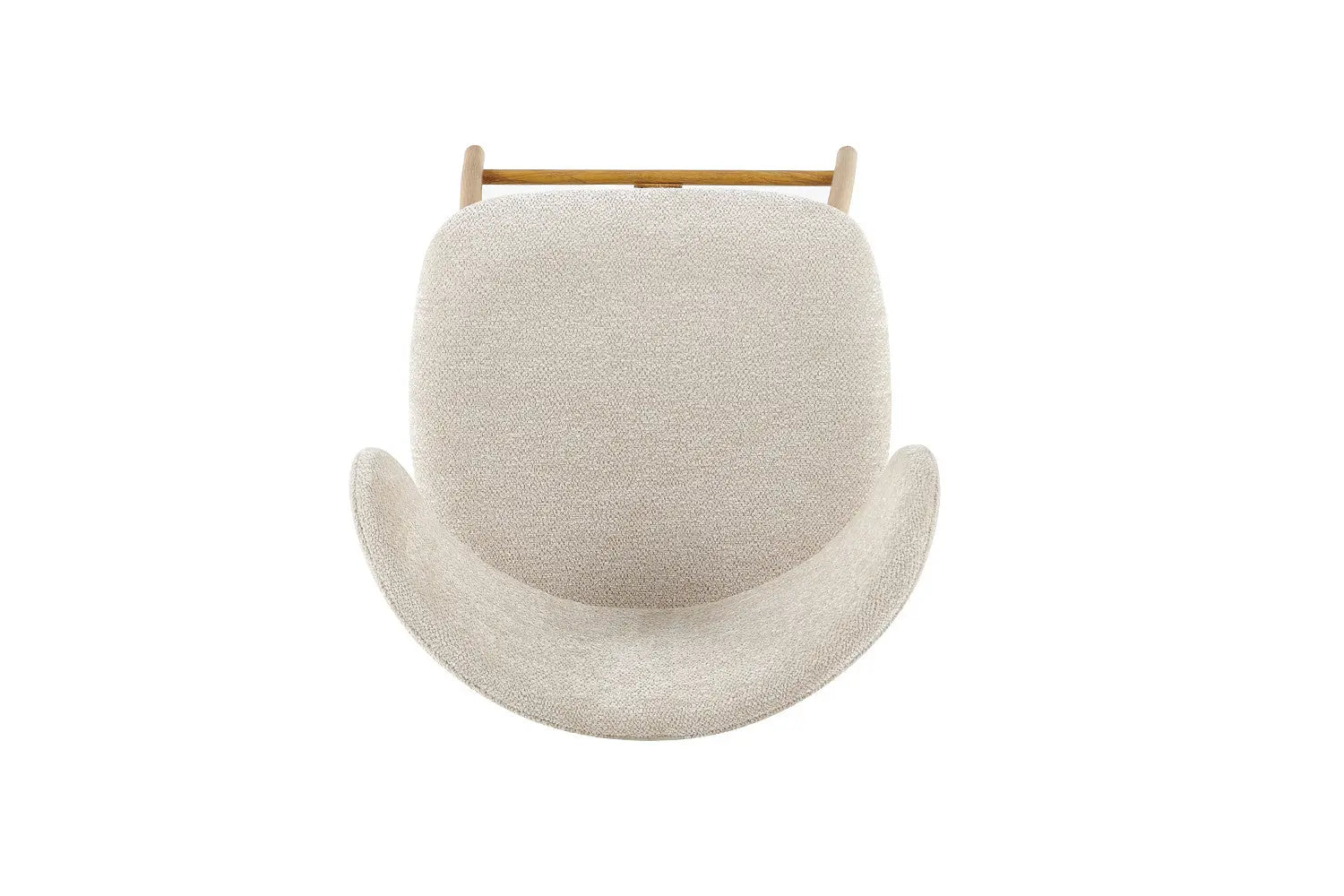 Chaise de Bar Tissu Beige avec Pieds Naturels COYA - 51 x 50 cm ROUSSEAU