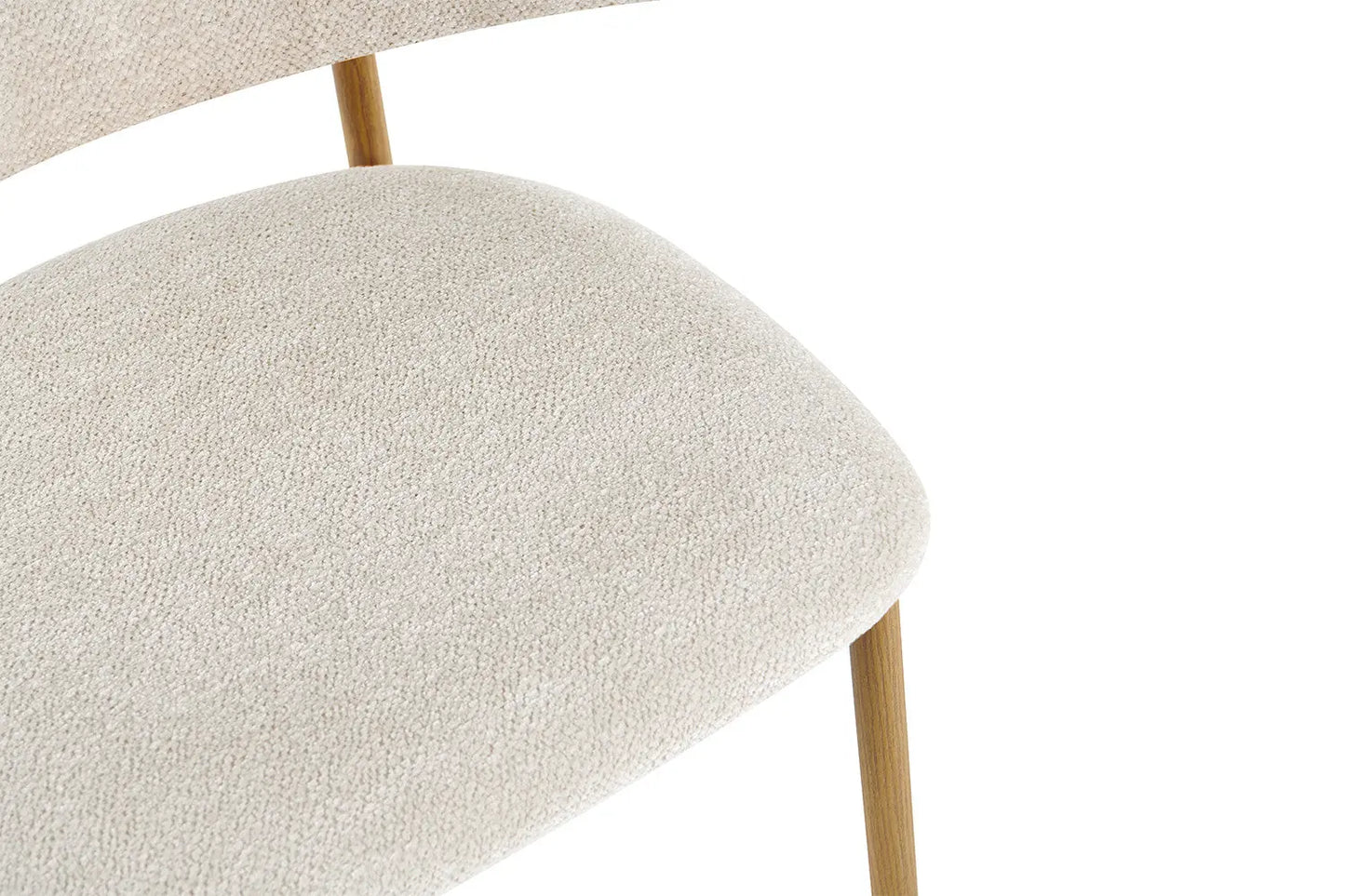 Chaise de Bar Tissu Beige avec Pieds Naturels COYA - 51 x 50 cm ROUSSEAU