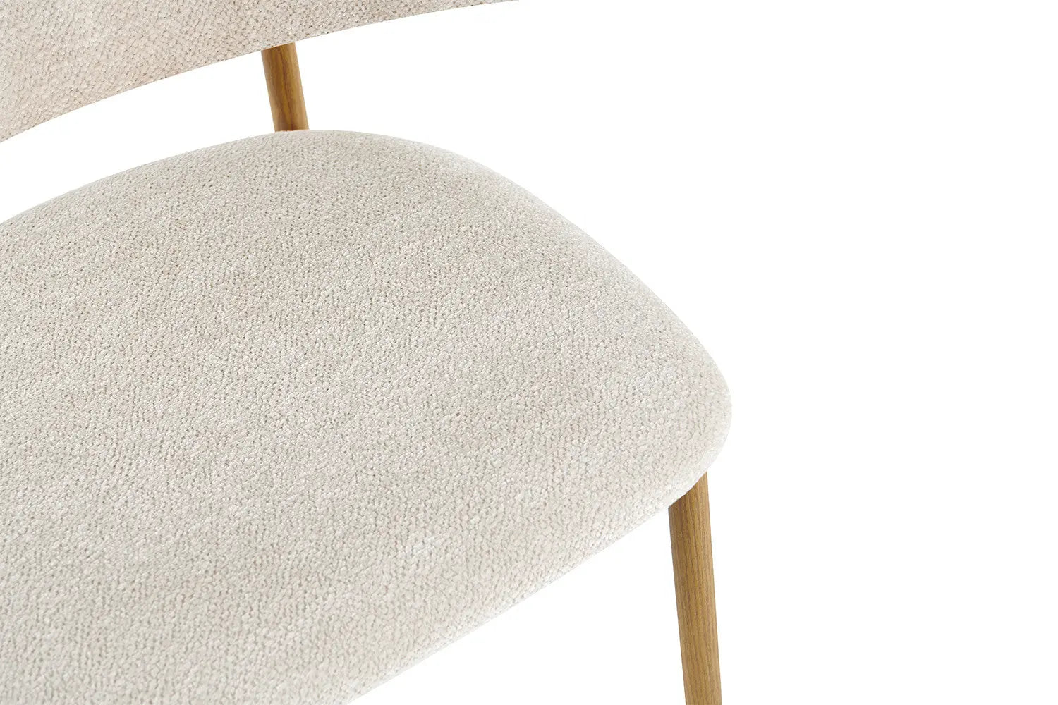 Chaise de Bar Tissu Beige avec Pieds Naturels COYA - 51 x 50 cm ROUSSEAU