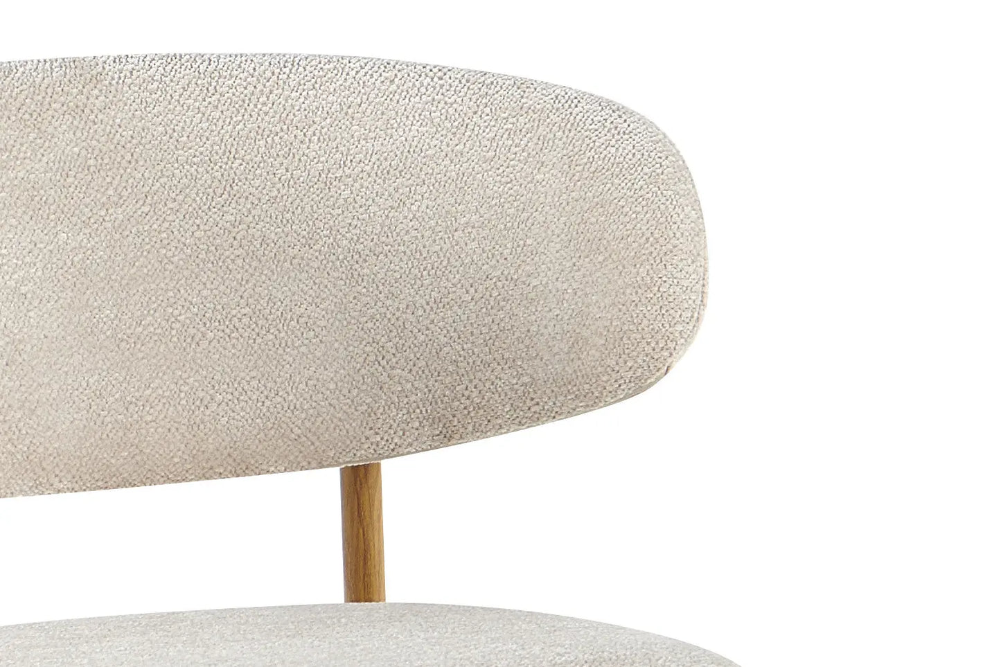 Chaise de Bar Tissu Beige avec Pieds Naturels COYA - 51 x 50 cm ROUSSEAU