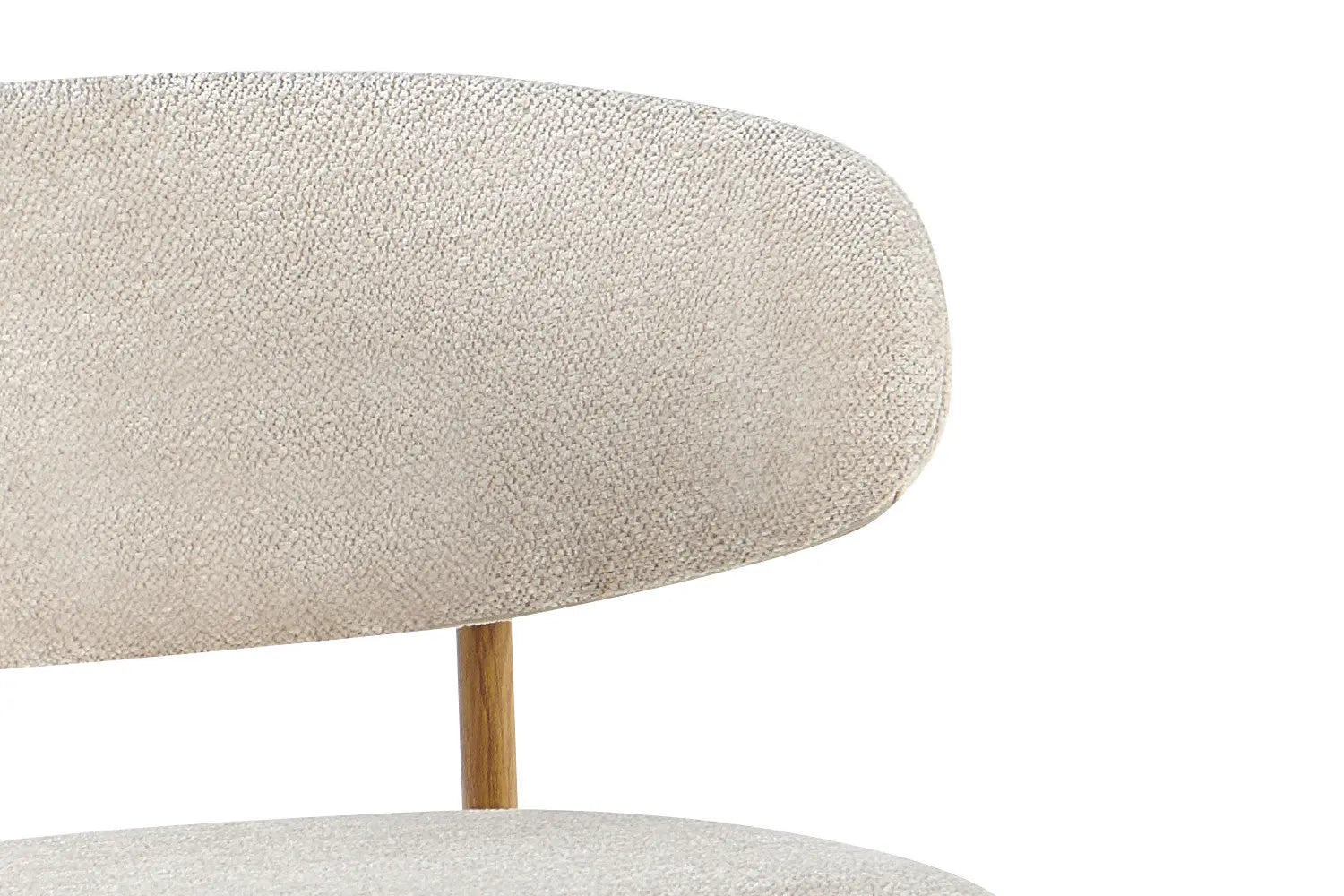 Chaise de Bar Tissu Beige avec Pieds Naturels COYA - 51 x 50 cm ROUSSEAU