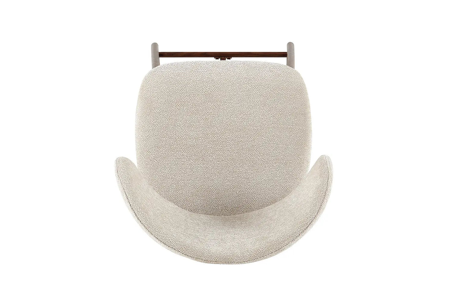 Chaise de Bar Tissu Beige avec Pieds Noyer COYA - 51 x 50 cm ROUSSEAU