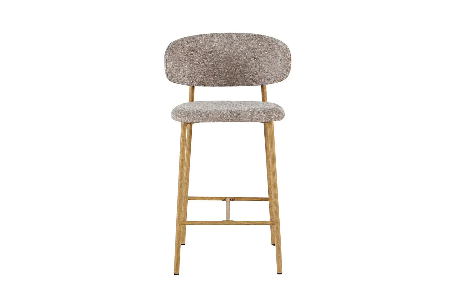 Chaise de Bar Tissu Sable avec Pieds Naturels COYA - 51 x 50 cm ROUSSEAU