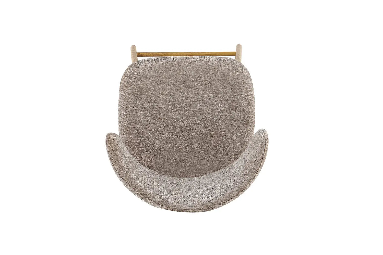 Chaise de Bar Tissu Sable avec Pieds Naturels COYA - 51 x 50 cm ROUSSEAU