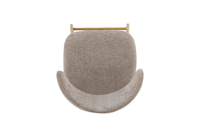 Chaise de Bar Tissu Sable avec Pieds Naturels COYA - 51 x 50 cm ROUSSEAU