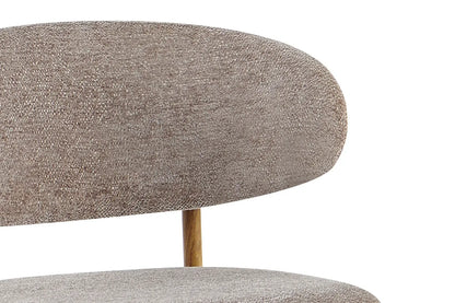 Chaise de Bar Tissu Sable avec Pieds Naturels COYA - 51 x 50 cm ROUSSEAU