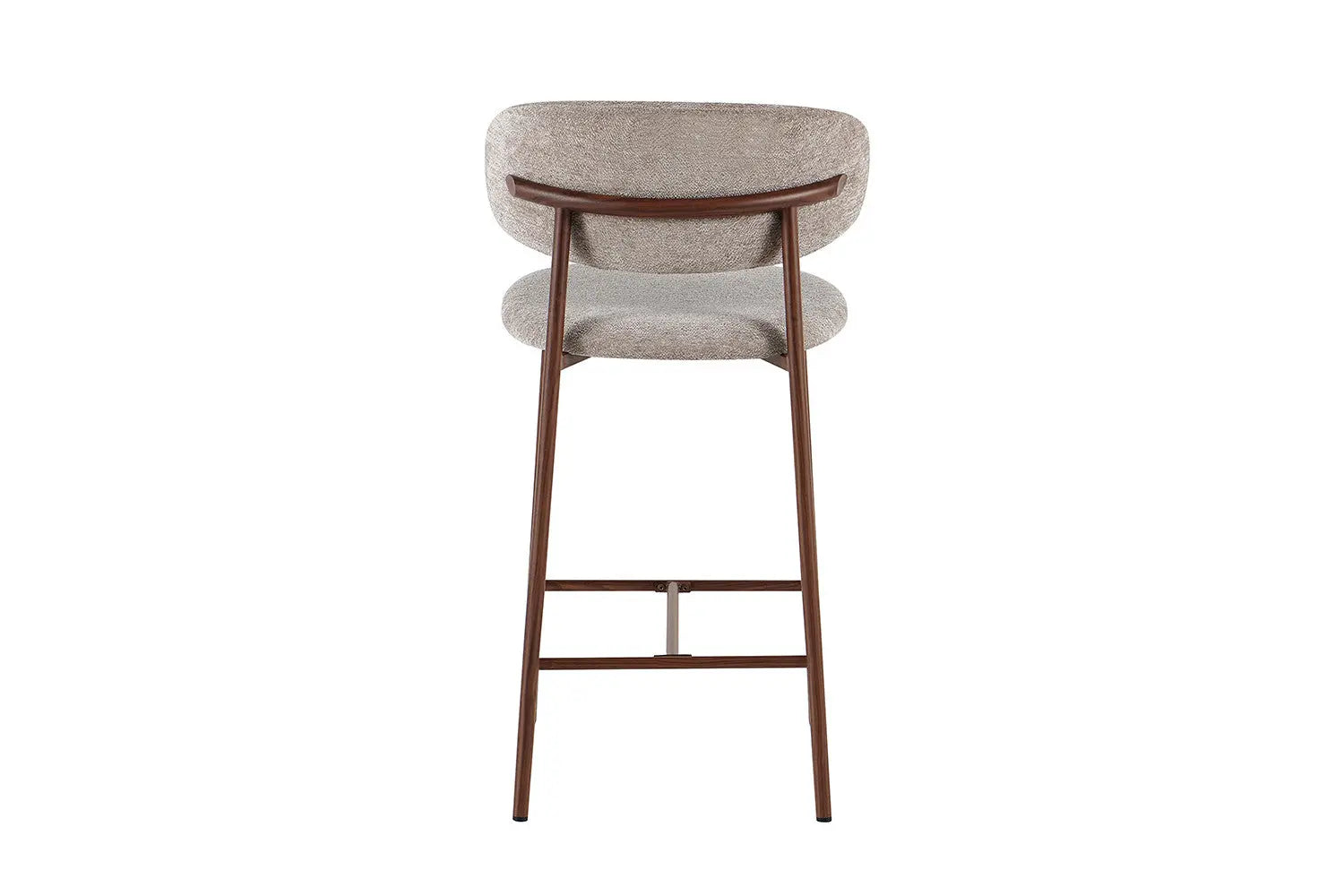 Chaise de Bar Tissu Sable avec Pieds Noyer COYA - 51 x 50 cm ROUSSEAU