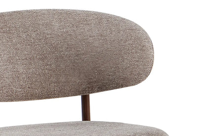 Chaise de Bar Tissu Sable avec Pieds Noyer COYA - 51 x 50 cm ROUSSEAU