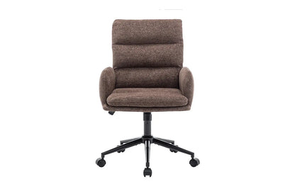 Chaise de Bureau en Tissu Brun - 64 x 68 cm ROUSSEAU