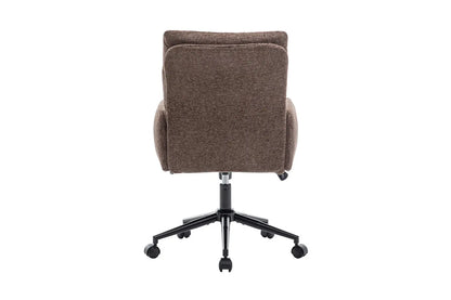 Chaise de Bureau en Tissu Brun - 64 x 68 cm ROUSSEAU