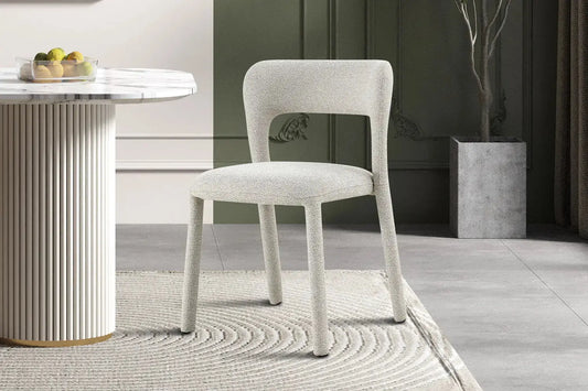 Chaise de Salle à Manger ELVYA en Tissu Beige - 51.5 x 57 cm ROUSSEAU