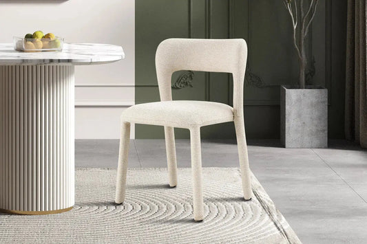 Chaise de Salle à Manger ELVYA en Tissu Ecru - 51.5 x 57 cm ROUSSEAU