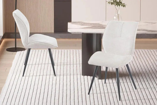 Chaise de Salle à Manger FAY en Tissu Ecru - 49 x 65 cm ROUSSEAU