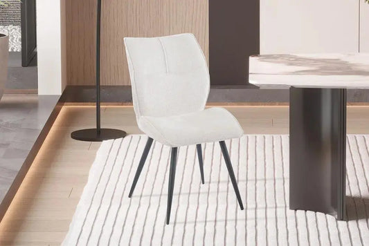 Chaise de Salle à Manger FAY en Tissu Ecru - 49 x 65 cm ROUSSEAU