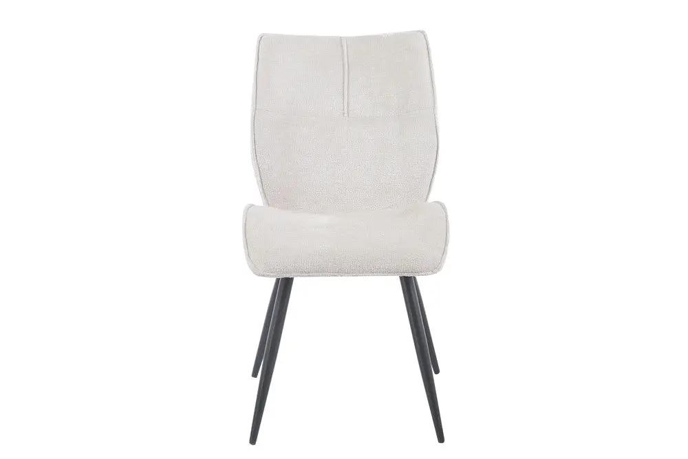 Chaise de Salle à Manger FAY en Tissu Ecru - 49 x 65 cm ROUSSEAU