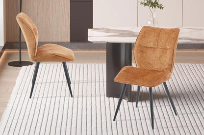 Chaise de Salle à Manger FAY en Tissu OR - 49 x 65 cm ROUSSEAU