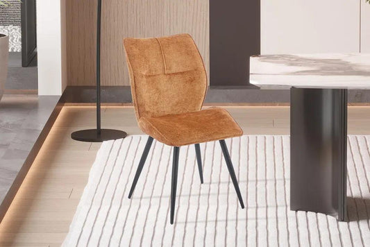 Chaise de Salle à Manger FAY en Tissu OR - 49 x 65 cm ROUSSEAU