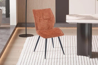 Chaise de Salle à Manger FAY en Tissu Rouille - 49 x 65 cm ROUSSEAU