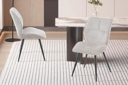 Chaise de Salle à Manger FAY en Tissu Sable - 49 x 65 cm ROUSSEAU