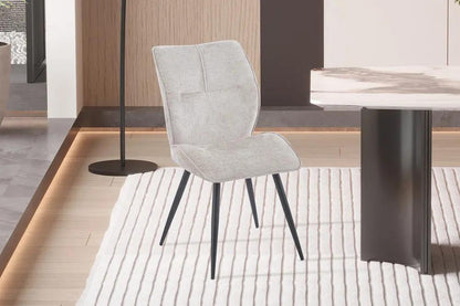 Chaise de Salle à Manger FAY en Tissu Sable - 49 x 65 cm ROUSSEAU