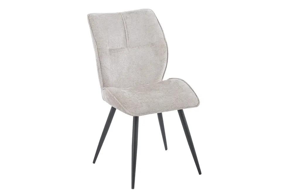 Chaise de Salle à Manger FAY en Tissu Sable - 49 x 65 cm ROUSSEAU