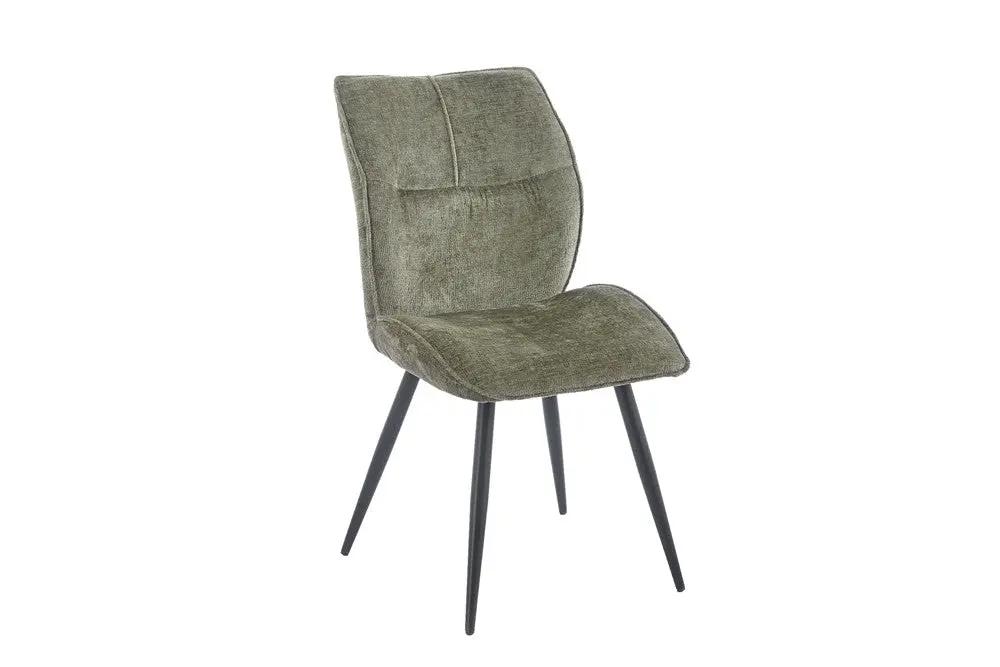 Chaise de Salle à Manger FAY en Tissu VERT - 49 x 65 cm ROUSSEAU