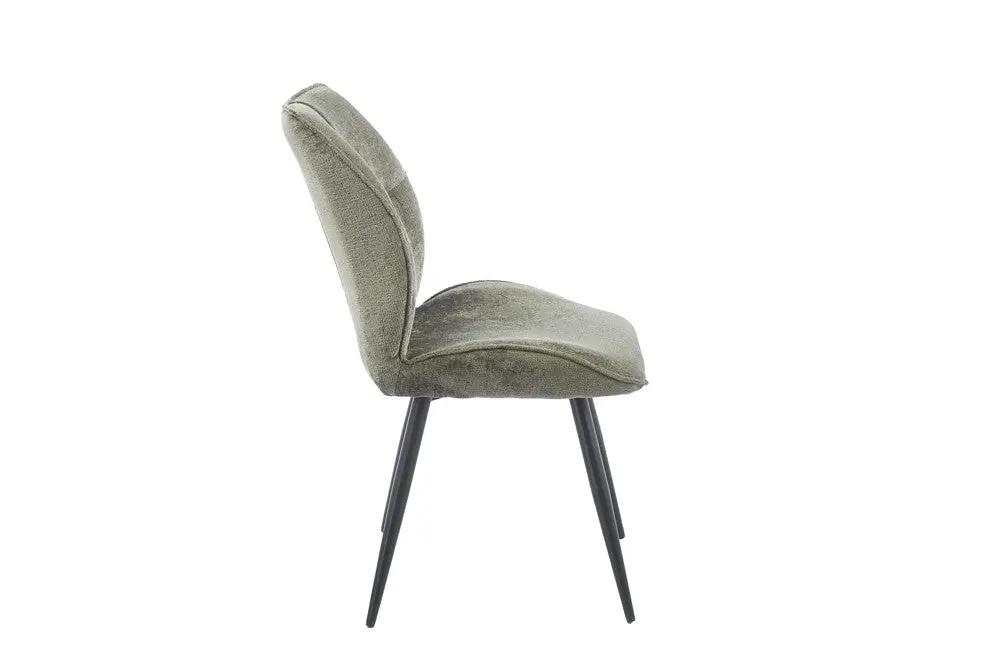 Chaise de Salle à Manger FAY en Tissu VERT - 49 x 65 cm ROUSSEAU