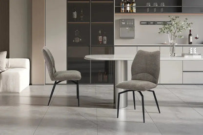 Chaises de Salle à Manger LYARA en Tissu Sable - 45.5 x 60 cm ROUSSEAU