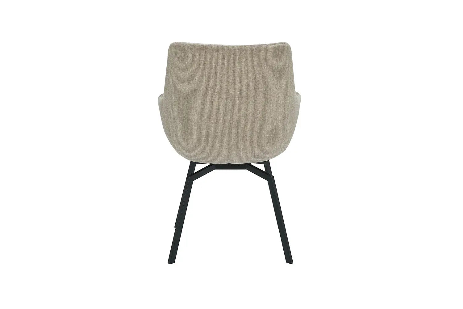 Chaise de Salle à Manger Pivotante MODESTY en Velours Côtelé Beige - 63 x 63 cm ROUSSEAU