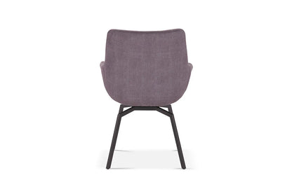 Chaise de Salle à Manger Pivotante MODESTY en Velours Côtelé Gris - 63 x 63 cm ROUSSEAU