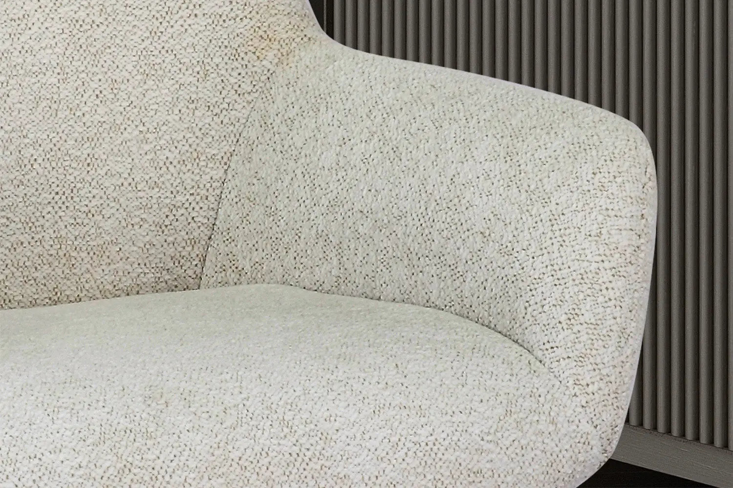 Chaise de Salle à Manger Pivotante MODESTY en Velours Ecru - 63 x 63 cm ROUSSEAU
