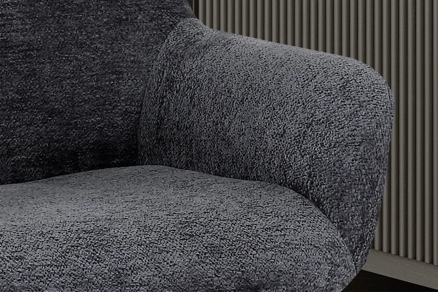 Chaise de Salle à Manger Pivotante MODESTY en Velours Gris Foncé - 63 x 63 cm ROUSSEAU