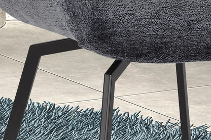 Chaise de Salle à Manger Pivotante MODESTY en Velours Gris Foncé - 63 x 63 cm ROUSSEAU