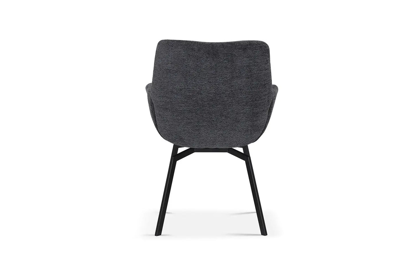 Chaise de Salle à Manger Pivotante MODESTY en Velours Gris Foncé - 63 x 63 cm ROUSSEAU