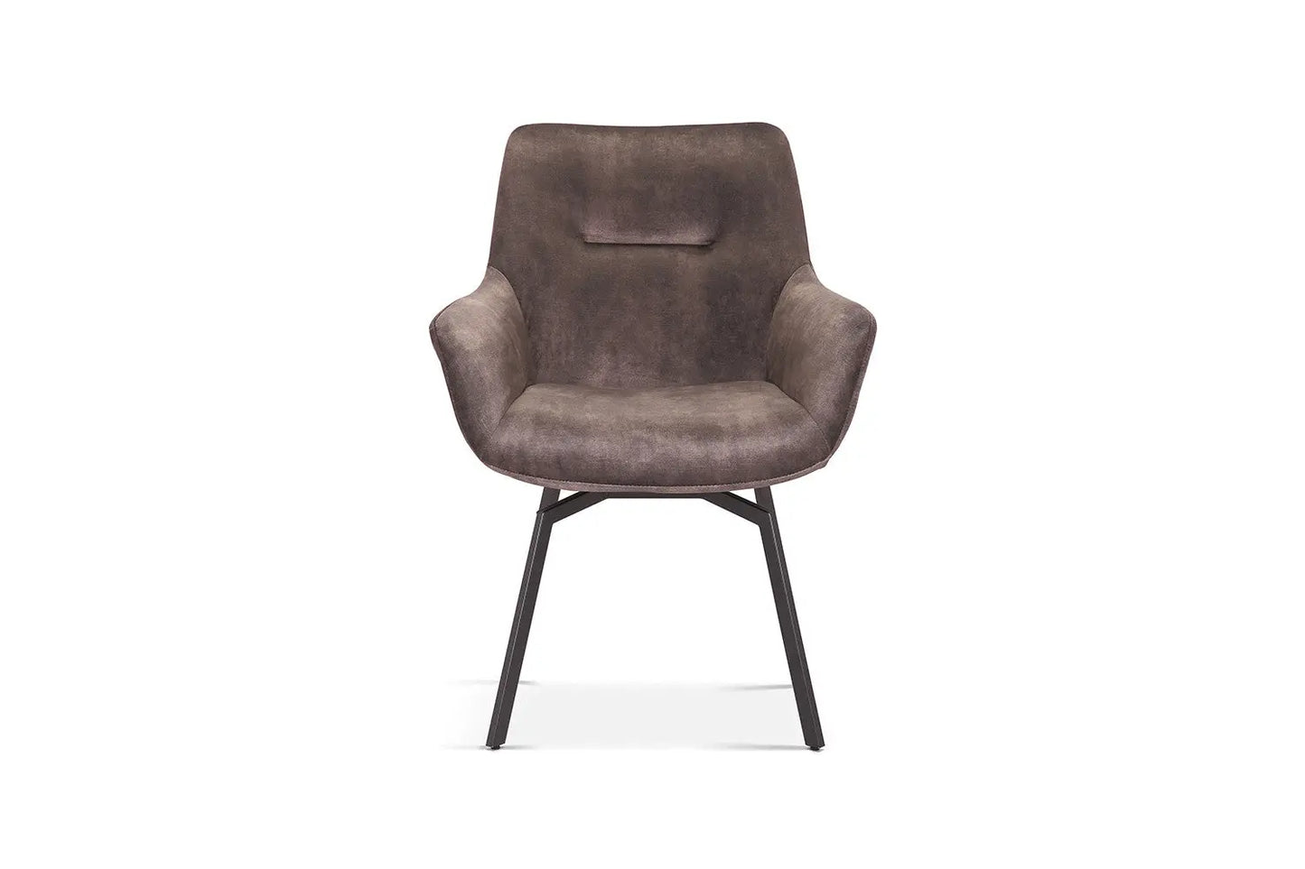 Chaise de Salle à Manger Pivotante MODESTY en Velours Taupe - 63 x 63 cm ROUSSEAU