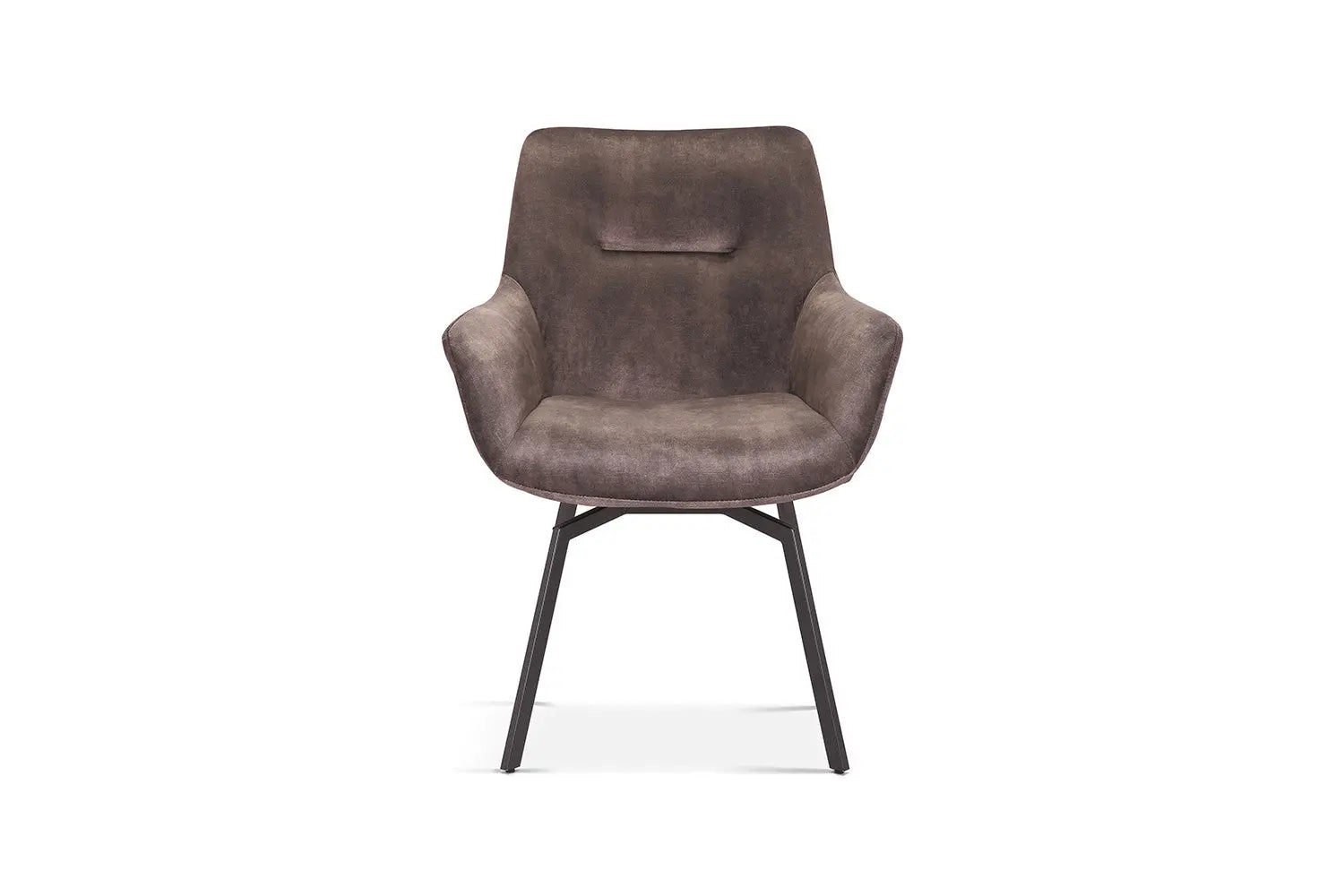 Chaise de Salle à Manger Pivotante MODESTY en Velours Taupe - 63 x 63 cm ROUSSEAU