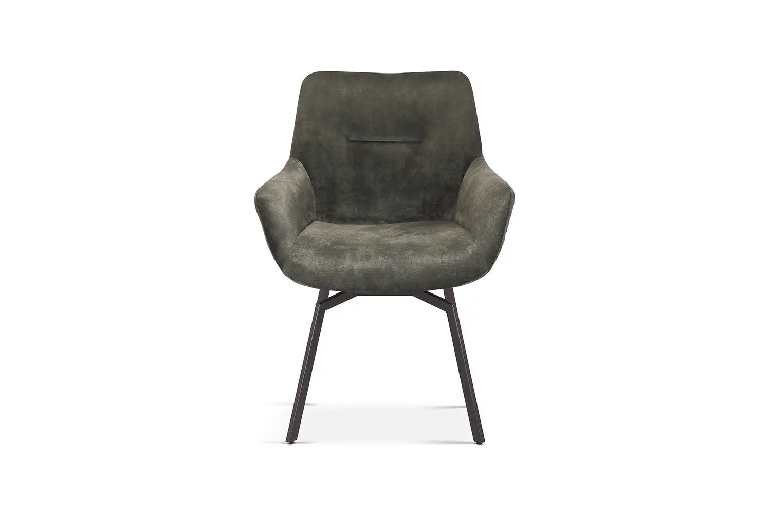 Chaise de Salle à Manger Pivotante MODESTY en Velours Vert - 63 x 63 cm ROUSSEAU