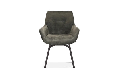Chaise de Salle à Manger Pivotante MODESTY en Velours Vert - 63 x 63 cm ROUSSEAU
