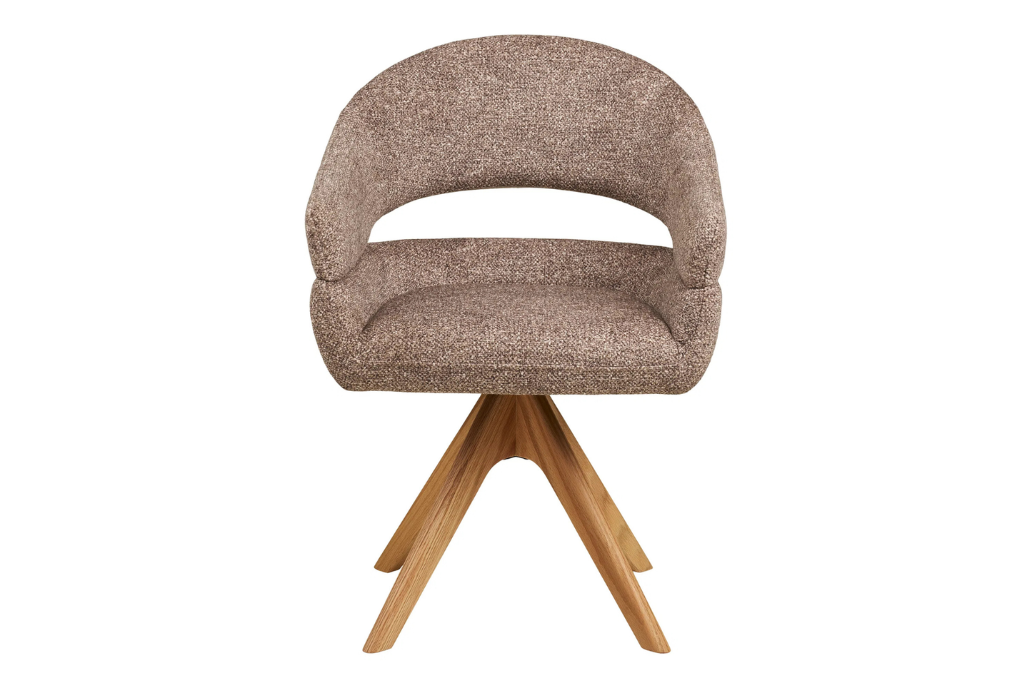 Chaise de Salle à Manger Pivotante avec Pieds en Chêne Naturel DOVER Brun - 61 x 58cm HOUSE NORDIC