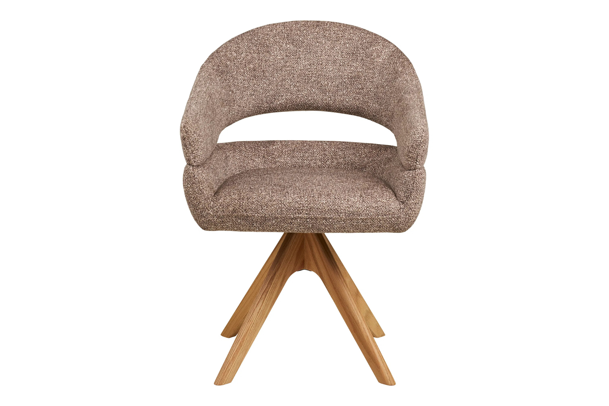 Chaise de Salle à Manger Pivotante avec Pieds en Chêne Naturel DOVER Brun - 61 x 58cm HOUSE NORDIC