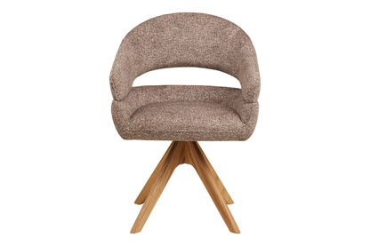 Chaise de Salle à Manger Pivotante avec Pieds en Chêne Naturel DOVER Brun - 61 x 58cm HOUSE NORDIC
