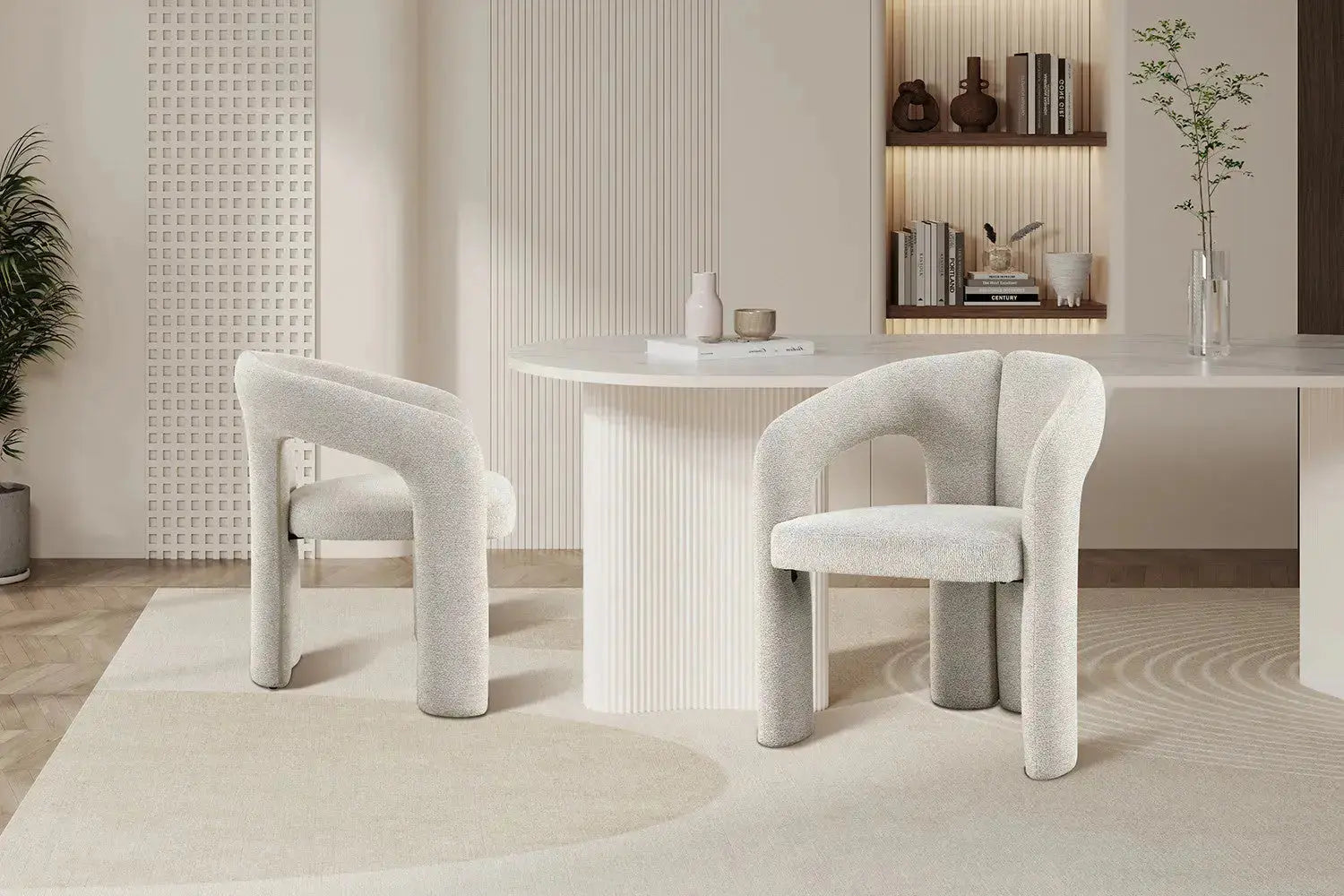 Chaise de Salle à Manger BEJAYA en Tissu Beige - 63 x 62 cm ROUSSEAU