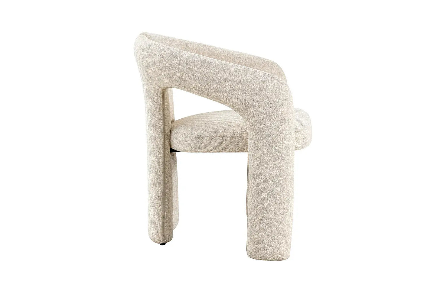 Chaise de Salle à Manger avec Accoudoirs BEJAYA en Tissu Ecru - 63 x 62 cm ROUSSEAU