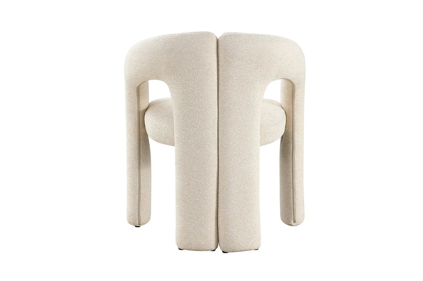 Chaise de Salle à Manger avec Accoudoirs BEJAYA en Tissu Ecru - 63 x 62 cm ROUSSEAU