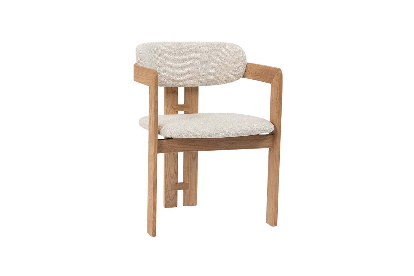 Chaise de Salle à Manger en Bois de Frêne Naturel CAMILLE Beige - 56 x 52 cm ROUSSEAU