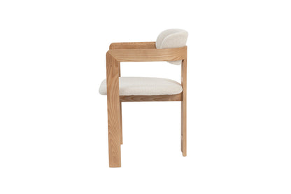 Chaise de Salle à Manger en Bois de Frêne Naturel CAMILLE Beige - 56 x 52 cm ROUSSEAU