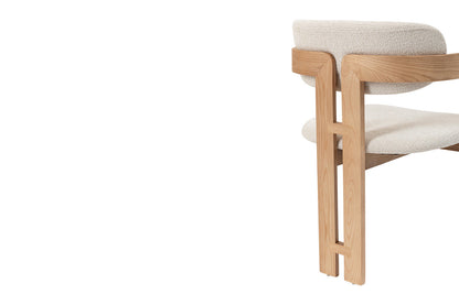Chaise de Salle à Manger en Bois de Frêne Naturel CAMILLE Beige - 56 x 52 cm ROUSSEAU