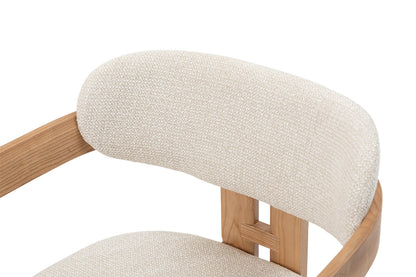 Chaise de Salle à Manger en Bois de Frêne Naturel CAMILLE Beige - 56 x 52 cm ROUSSEAU